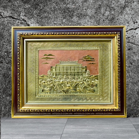 TRANH ĐỒNG BẾN NHÀ RỒNG - BẢO TÀNG HỒ CHÍ MINH (Kích thước 28cm x 34cm)