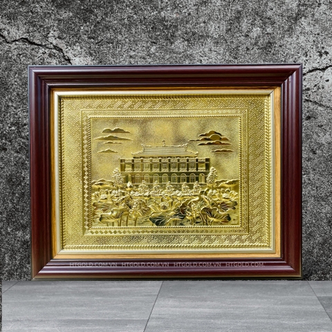 TRANH ĐỒNG BẾN NHÀ RỒNG - BẢO TÀNG HỒ CHÍ MINH (Kích thước 28cm x 34cm)