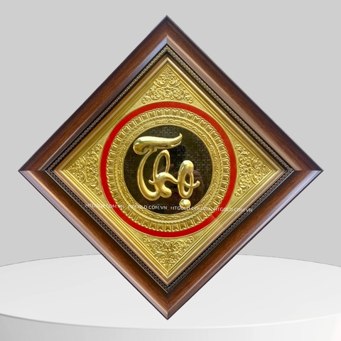TRANH CHỮ THỌ BẰNG ĐỒNG (40cm x 40cm)