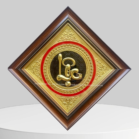 TRANH CHỮ LỘC BẰNG ĐỒNG (40cm x 40cm)