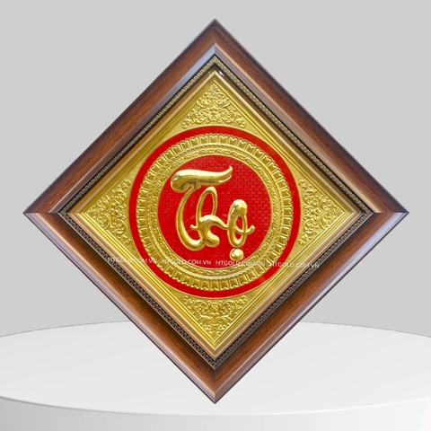 TRANH CHỮ THỌ BẰNG ĐỒNG (40cm x 40cm)