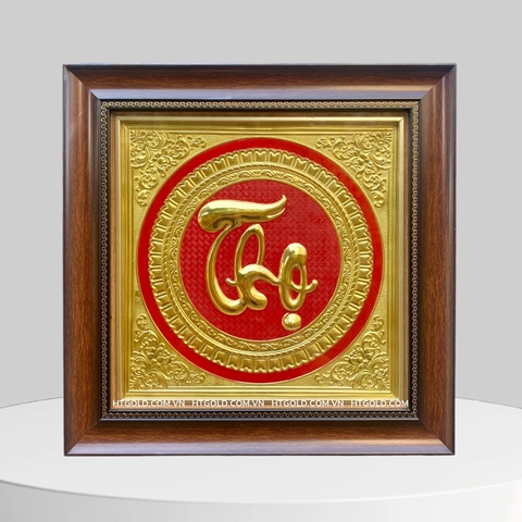 TRANH CHỮ THỌ BẰNG ĐỒNG (40cm x 40cm)
