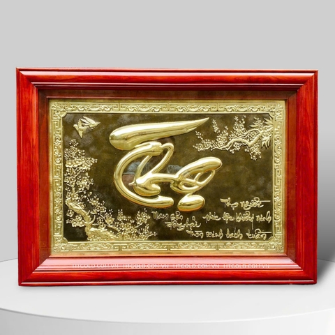 TRANH CHỮ THỌ BẰNG ĐỒNG (50cm x 70cm)