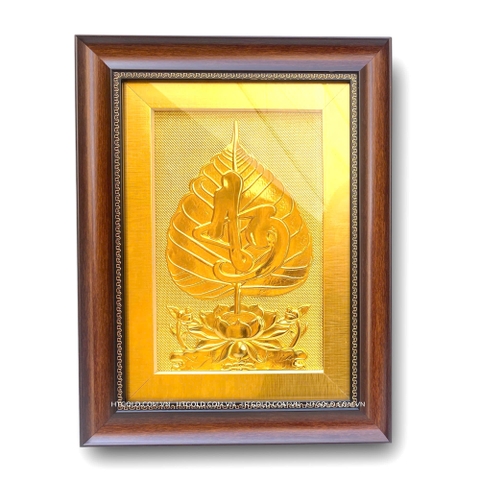 TRANH LÁ BỒ ĐỀ GẮN CHỮ 