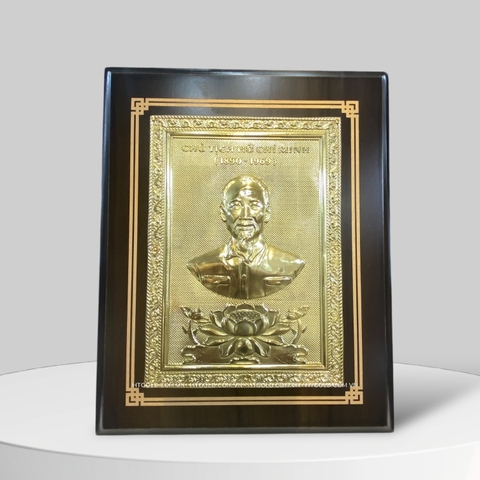 TRANH CHÂN DUNG BÁC HỒ BẰNG ĐỒNG (20cm * 25cm)