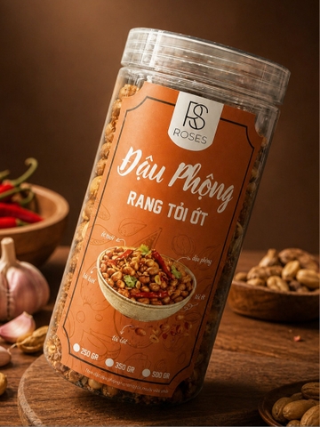 Đậu Phộng Rang Tỏi Ớt 500Gr