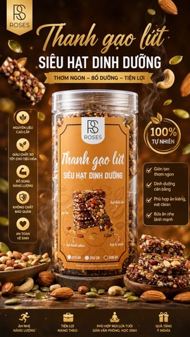 Thanh Gạo Lứt Siêu Hạt - 250Gr