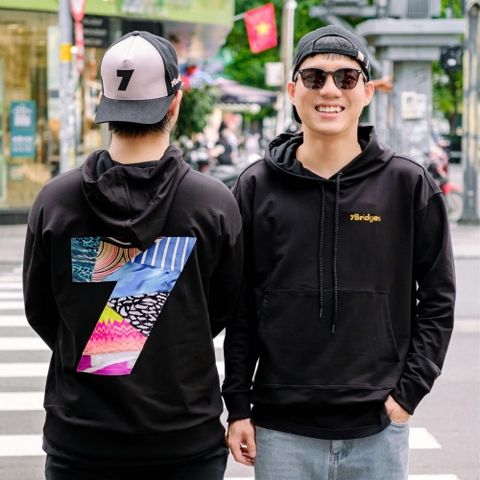 Áo 7 Patch Hoodie màu đen