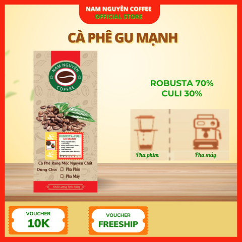 Cà Phê Gu Mạnh Đậm Đà 5kg, cà phê giá sỉ dành cho quán