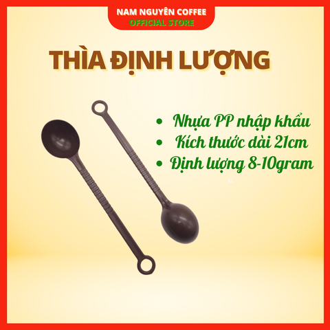 Thìa định lượng cà phê bột 10g được thiết kế dài 21cm, thuận tiên cho việc pha cà phê  đến từ Nam Nguyên Coffee