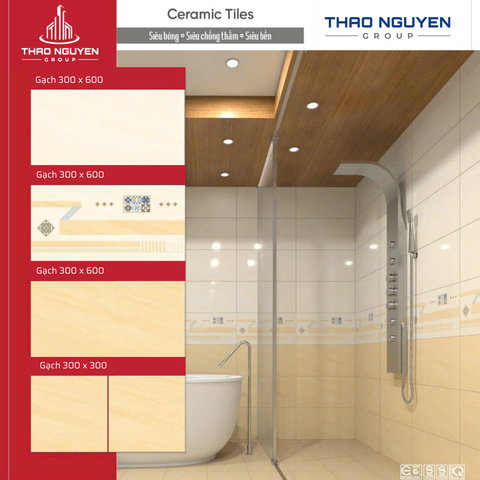 Bộ gạch ốp tường Redstar 300x600mm Ceramic REC36.8836