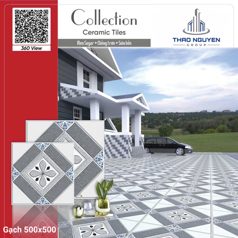 Gạch sân vườn 50x50 RedStar men Sugar Ceramic REC55.4850