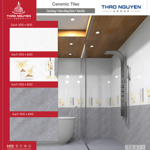 Bộ gạch ốp tường Redstar 300x600mm Ceramic REC36.8832