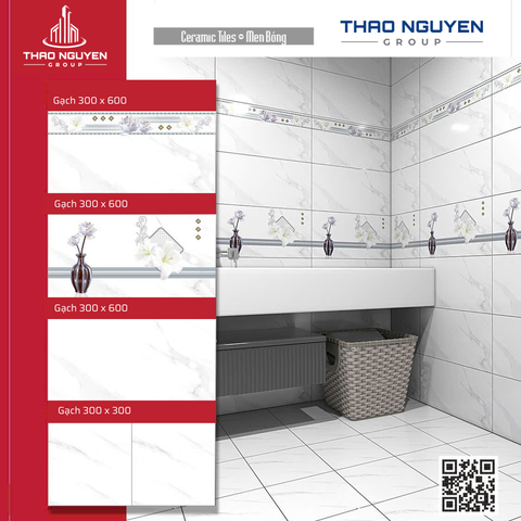 Bộ gạch ốp tường Redstar 300x600mm Ceramic REC36.8828