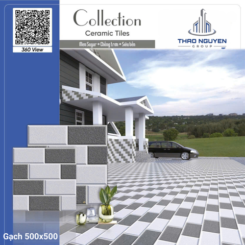 Gạch sân vườn 50x50 RedStar men Sugar Ceramic RTC55.4903