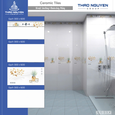 Bộ gạch ốp tường Redstar 300x600mm Ceramic RTC36.8980