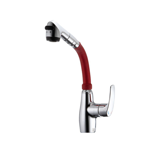 Vòi bếp nóng lạnh cần mềm rút dây AMY AM6006R