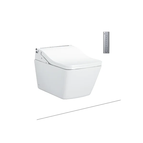 Bồn cầu treo tường TOTO kèm nắp rửa điện tử WASHLET dòng SW xả tự động