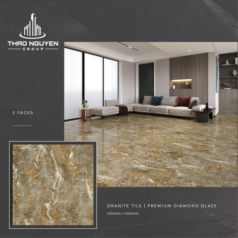 Gạch lát 1000x1000 CMC men kim cương Granite  PGD1010010S4