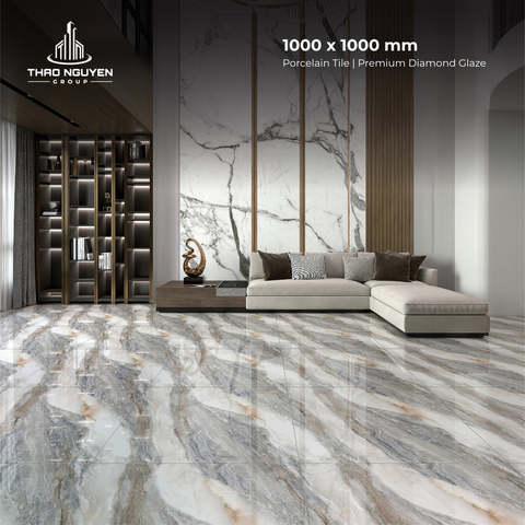 Gạch  lát 1000x1000 CMC men kim cương Porcelain PPD11012S5