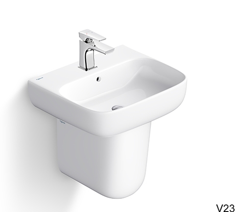 Chậu treo tường Mekong và chân Viglacera V23