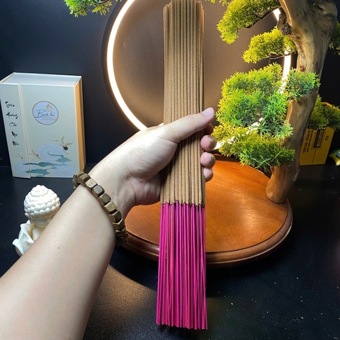 Nhang Trầm Thắp Hương Phúc Lễ thiên nhiên không hóa chất không cuộn tàn 150g 85 cây thịt nhang 25cm thơm ngọt thanh khiết 140