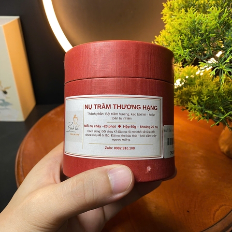 Nhang Nụ Trầm Hương Việt Nam thiên nhiên khói ngược hộp 60gram 20 nụ thơm ngọt thanh khiết 139
