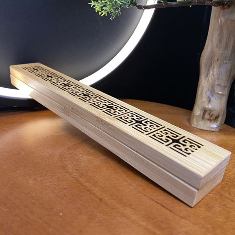 [QÙA TẶNG KHI MUA NHANG] Hộp đế đốt nhang không tăm nhang thanh gỗ, có nam châm, lướt sắt, bông chống cháy