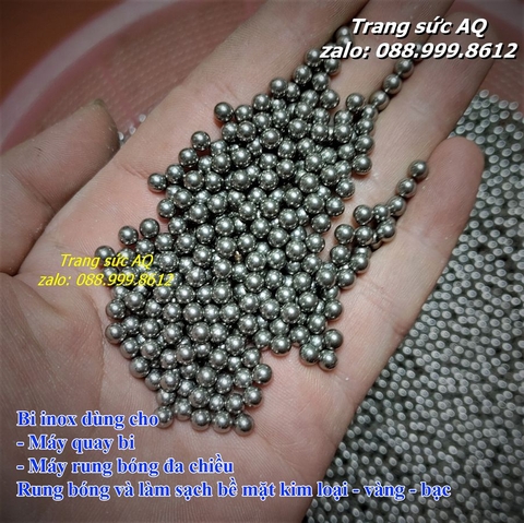 Bi inox 2-4mm - Dùng cho máy rung đánh bóng Vàng - Bạc - Đồng - Kim loại..