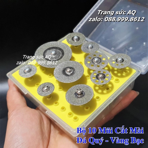 BỘ 10 MŨI CẮT ĐÁ ĐẦU NHỎ CHO MÁY MÀI CẦM TAY