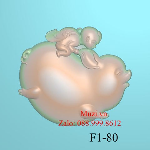 MẪU CNC EM BÉ CƯỠI HEO (F1-80)