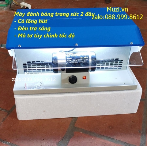 Máy Đánh Bóng Trang Sức 2 Đầu Lồng Hút - Dụng Cụ Kim Hoàn