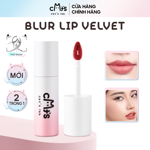 [Combo Best Seller] 2 Son Mây Cat's Lab, Blur Lip Velvet, Son và Má Hồng Mềm Mịn, Dễ Tán Nhẹ Môi 2.5g