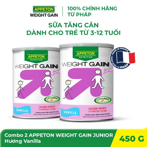 Combo 2 Sữa dinh dưỡng AWG Junior hương Vanila 450g