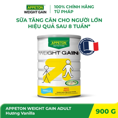 Sữa dinh dưỡng Appeton Weight Gain Adult hương Vani 900g