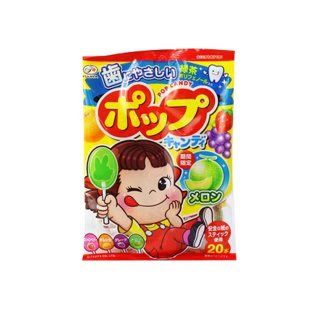Kẹo mút trái cây chiết xuất trà xanh, chống oxi hóa, giảm sâu răng cho bé Fujiya 20 cái
