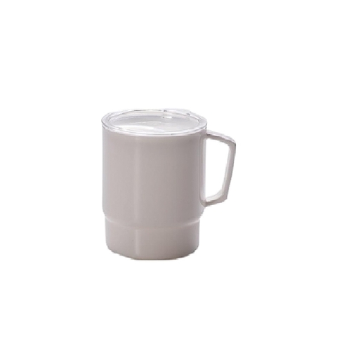 Cốc nhựa Yamada có nắp 360ml - trắng