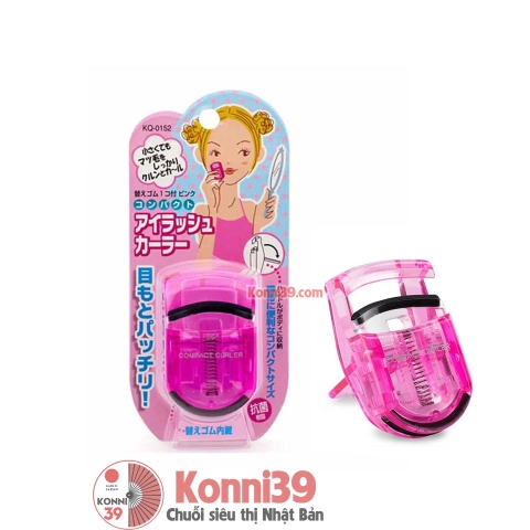 Kẹp mi Kai thân nhựa uốn mi cong Eyelash Curler (2 màu) (Hồng)