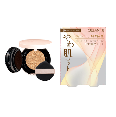 Phấn nước chống nắng Cezanne Cushion Foundation SPF50 PA++++ (10 tươi sáng)