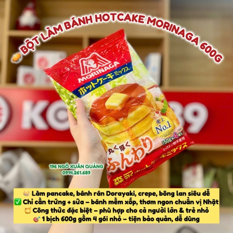 Bột làm bánh Hotcake Morinaga 600g (150gx4gói)