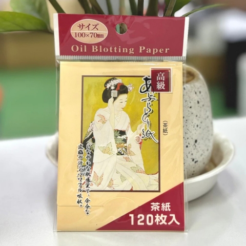 Set 120 tờ giấy thấm dầu mặt Geisha Nhật Bản (dạng ví)
