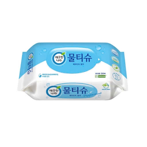 Khăn Ướt Đa Năng Kleannara Tinh Chất Bạc Hà 30 Tờ