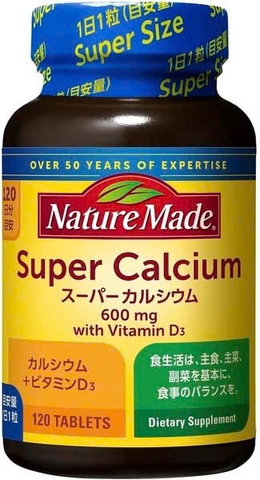Viên uống bổ sung Canxi Nature Made Super Calcium 600mg 120 viên