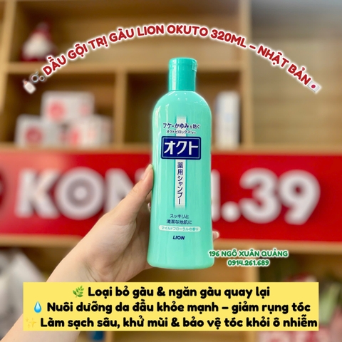 Dầu gội Lion Okuto trị gàu và ngứa da đầu 320ml