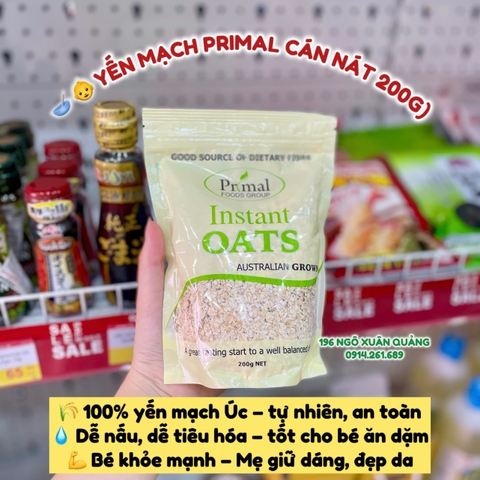Yến mạch Primal ăn liền cán nát 200g