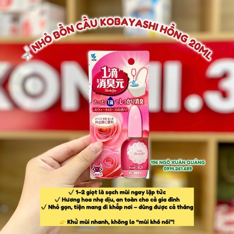 Nhỏ thơm bồn cầu Kobayashi Hồng