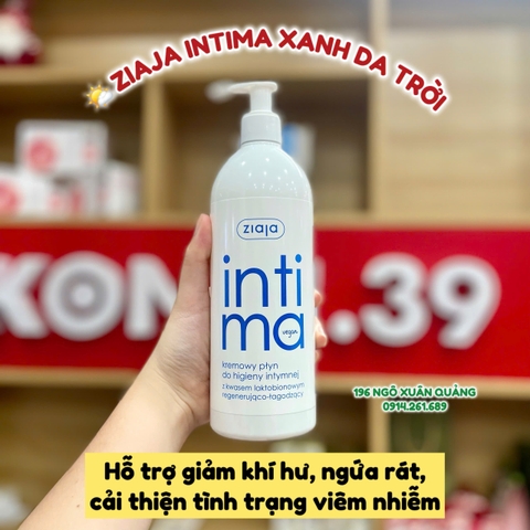 Dung dịch vệ phụ nữ kháng viêm Intima Ziaja Balan 500ml - Xanh Da Trời
