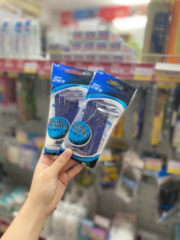 Set 5 dao cạo râu 2 lưỡi kép KAI Nhật Bản