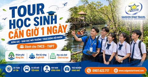 Tour Học Sinh Cần Giờ 1 Ngày: Rừng Sác - Giáo Dục Môi Trường Cho THCS, THPT