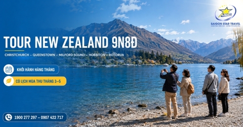 Tour New Zealand Bắc - Nam 9N8Đ: Christchurch - Queenstown - Milford Sound - Auckland - Hobbiton - Rotorua